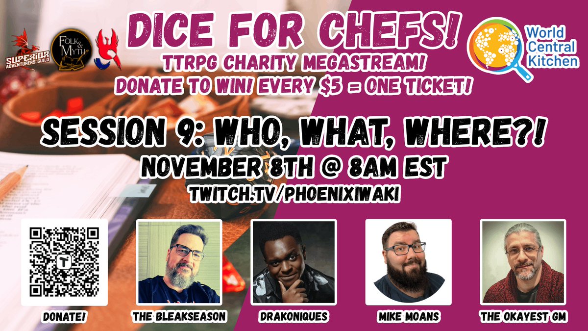 Session 9: Who, What, Where?! Amnesia D&amp;D!
With <a href="/TheBleakseason/">Bleakseason</a> <a href="/Drakoniques/">DRAK</a> <a href="/mike_moans/">MikeMoans & Willow</a> &amp; <a href="/the_okayest_gm/">Miko</a> 🧵