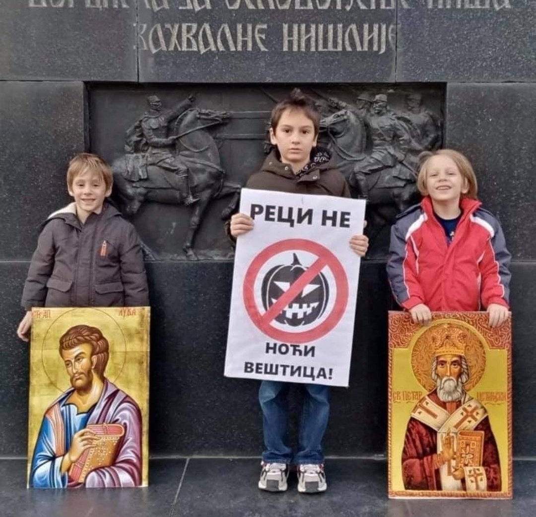 SerbiaBased's tweet photo. Today we celebrate the Holy Apostle and Evangelist Luke, and Saint Peter of Cetinje. 

Embrace Christianity ☦️
Reject paganism 🚫🎃 https://t.co/3FuwGuubYO