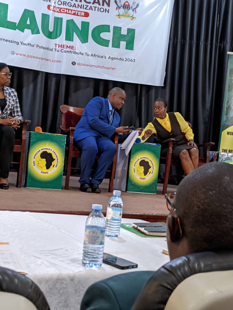 MaryBlessed2023's tweet photo. Yesterday I represented the @pafm_ncc Youth commission at the launch of the PAWO Mak chapter. I had the honour to present my views on harnessing the potential of youth in achieving Agenda 2063, with other distinguished panelists like @BalaamAteenyiDr. It was reawakening indeed. https://t.co/7qVrFNljgI