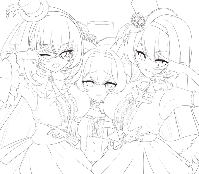 線画
#ブルアカ 