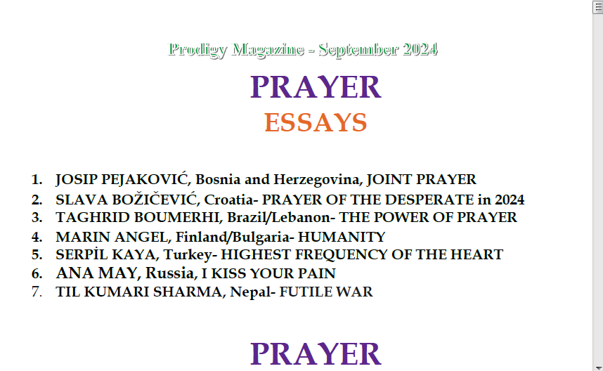 Serpil__Kaya's tweet photo. #ProdigyMagazine #September #SerpilKaya  - ''Prayer ; Highest Frequency Of The Heart''
#Turkey #Prayer https://t.co/RAVS270B0j