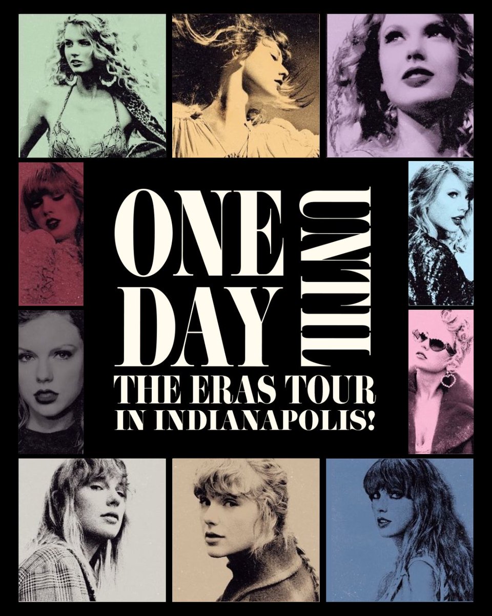 995zpl's tweet photo. ONE. DAY. LEFT. until Taylor Swift's The Eras Tour hits Lucas Oil Stadium 😭 What would you tell Taylor she HAS to do while she's in Indy?

Best of luck to everyone trying to win tickets on-air today! We have 8 more keywords today, listen at the beginning of every hour 'til 6 PM! https://t.co/ZidF9zNRIN