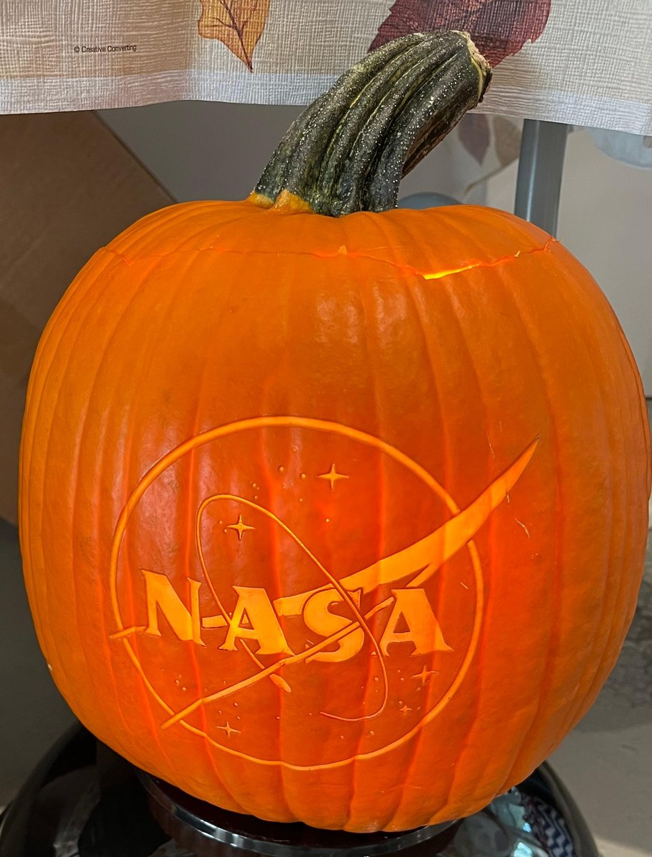 NASAglenn's tweet photo. Happy #Halloween! 🎃✈️🚀 We've been enjoying seeing the #NASAPumpkin creations from across the agency. Which one is your favorite? https://t.co/FWZDSU8Dce
