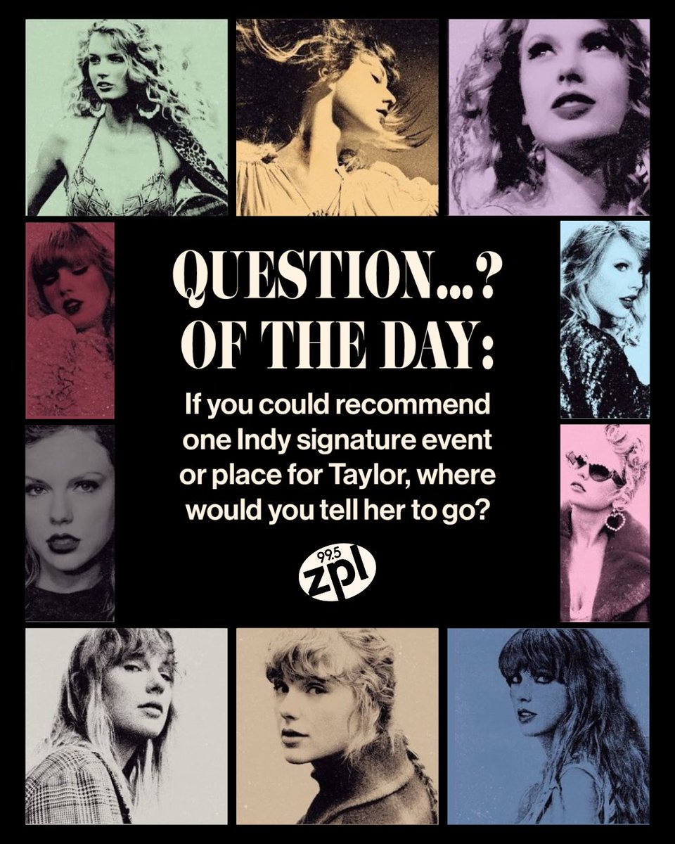 995zpl's tweet photo. ONE. DAY. LEFT. until Taylor Swift's The Eras Tour hits Lucas Oil Stadium 😭 What would you tell Taylor she HAS to do while she's in Indy?

Best of luck to everyone trying to win tickets on-air today! We have 8 more keywords today, listen at the beginning of every hour 'til 6 PM! https://t.co/ZidF9zNRIN