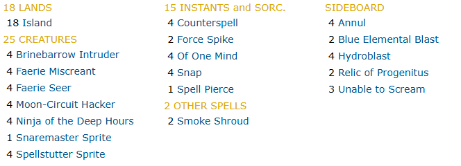 tedwinb13's tweet photo. @TarteMagic sensei, what do you think of the two mono-blue faeries list at magic con? I'm building a list for my LGS https://t.co/iPQQCwfYTF