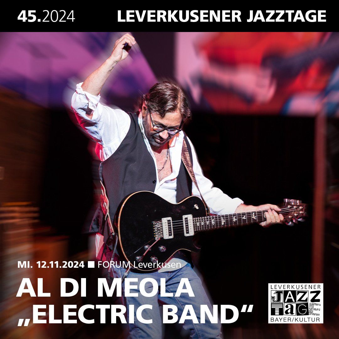 Leverkusener Jazztage

Avishai Cohen Trio, Moses Yoofee Trio, Shalosh, Mike Stern Band, Cécile McLorin Salvant, Al Di Meola Electric Band, others confirmed for Leverkusener Jazztage, set to take place November 2-24 in Germany.
Livestream can be followed at www1.wdr.de/fernsehen/rock…