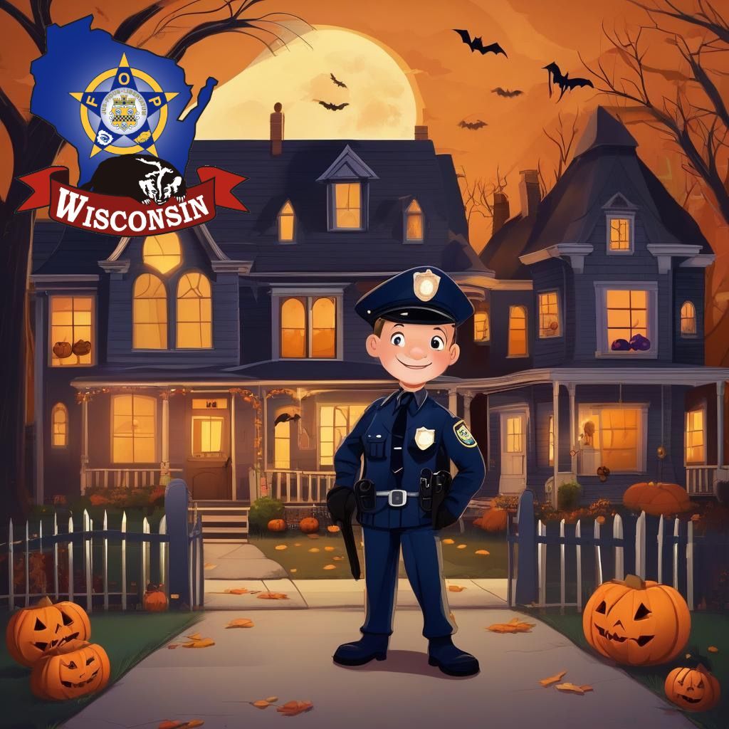 WIFOP's tweet photo. 🎃👻 Happy Halloween from the Wisconsin Fraternal Order of Police! 🎃👻 

Have a spooky and safe night! 🎃🚓 

#HappyHalloween #SafetyFirst #WisconsinFOP https://t.co/8Sz3htvUsg