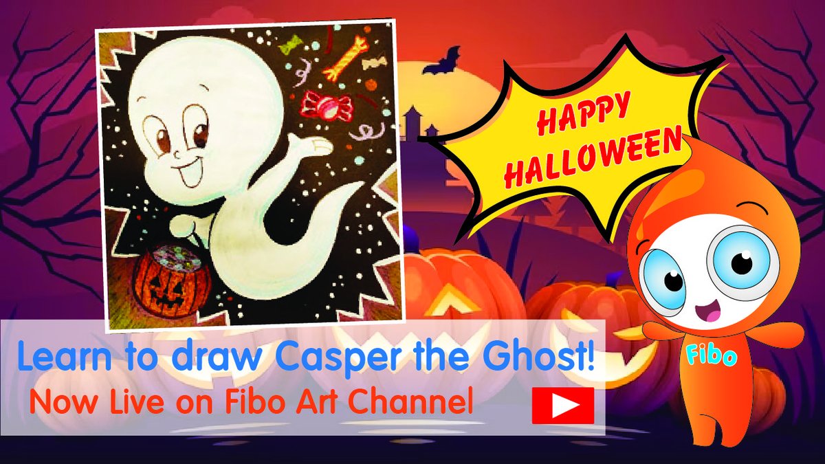 fiboart's tweet photo. HAPPY HALLOWEEN! Let's draw Casper the ghost together! 
https://t.co/OEj4FFejDN https://t.co/G3uugbeWsV