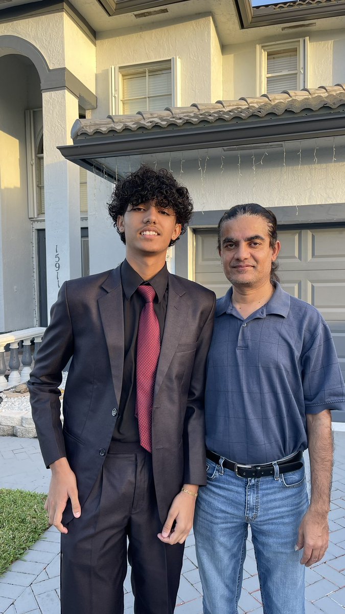 Dad: No school dress? Why are you wearing my suit today for school?
Son: Today is Halloween, no school dress mandatory, don’t I look scary?
बाउ चै फ्ल्यांट 😝. 
Happy Halloween 🎃