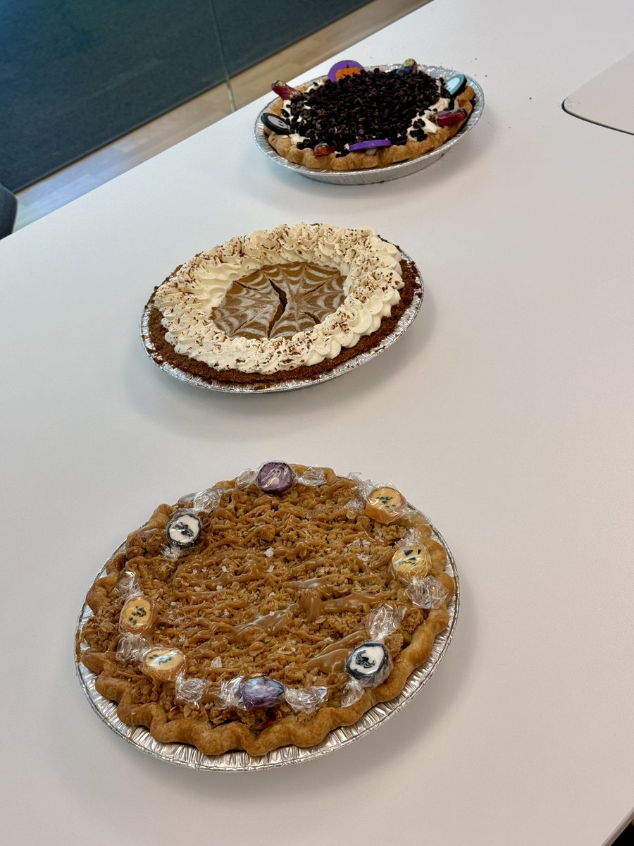 StiboSystems's tweet photo. (Not too) spooky Halloween spirit at Stibo Systems! 👻 Our Copenhagen and Atlanta teams have truly embraced the season with pie tasting 🥧 and a pumpkin painting competition. 🎃
 
We love to see our teams getting into the Halloween spirit!
 
#AllKindsOfDataMinds #HalloweenFun https://t.co/6oXTY11EZR
