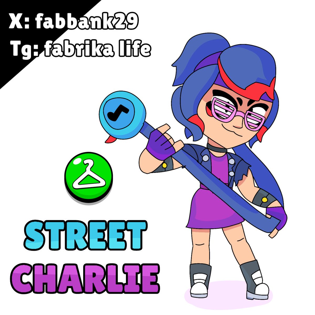 fabbank29's tweet photo. NEW SKIN CONCEPT: STREET CHARLIE✌

#Brawlstars #brawlstarsconcept #skinconcept #skin #Charlie https://t.co/wtXE8qyRkC