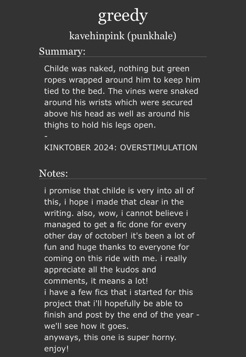 kavehinpink's tweet photo. kinktober 2024: #zhongchizu + overstimulation 🔗⬇️

[and that’s a wrap on kinktober! this has been so much fun, thank you to everyone who’s been reading along🩷] https://t.co/etbcn2FD5T