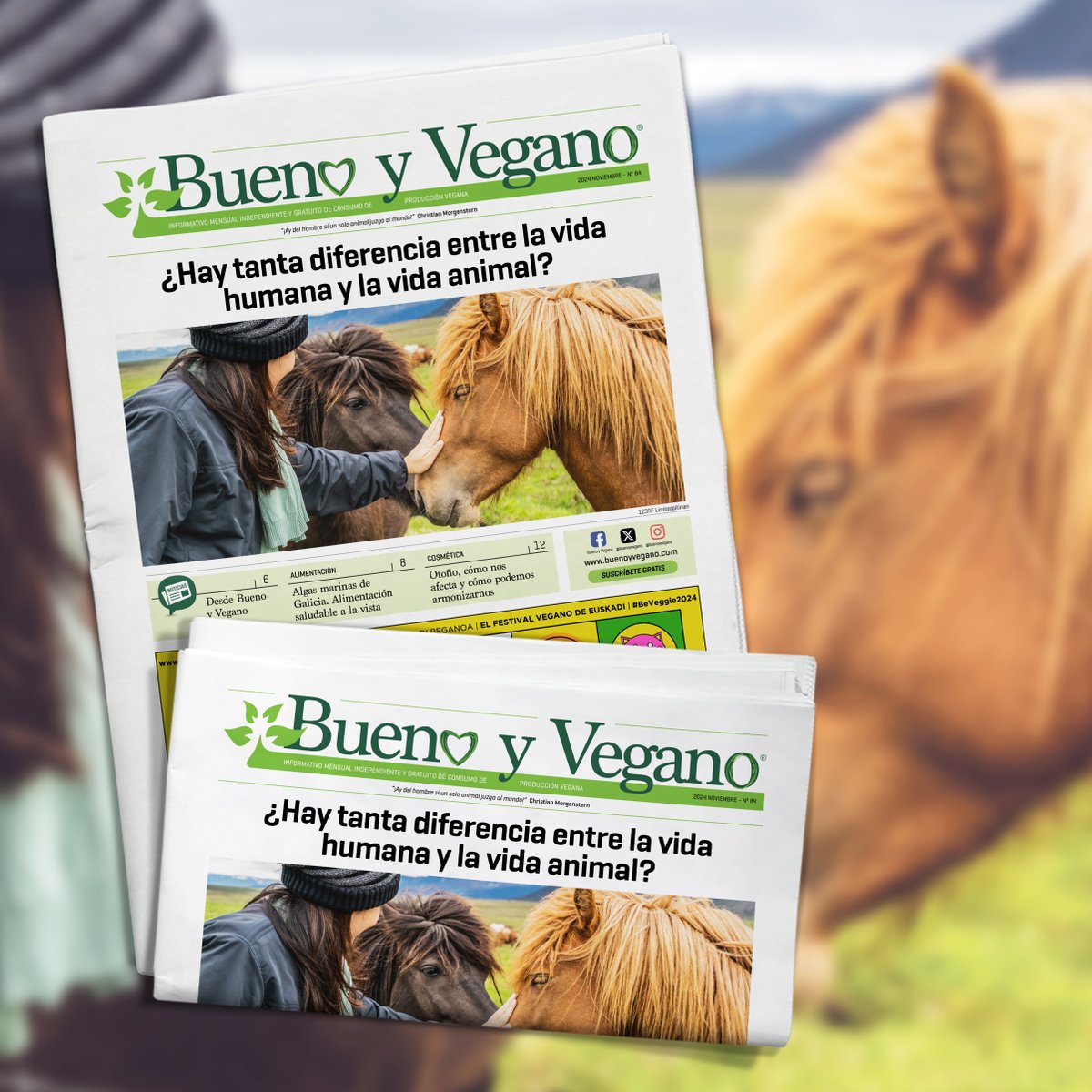 BuenoyVegano's tweet photo. PRENSA VEGANA, INDEPENDIENTE Y GRATUITA 😍

💚Bueno y Vegano NOVIEMBRE 2024 💚

¿Cómo leerlo?
➡️Leer en Libro Digital: https://t.co/x1bSIkPNfs
➡️Leer en PDF: https://t.co/9x0QIQBdRI

📷 Puedes suscribirte GRATIS en https://t.co/zw7jOIzj9v https://t.co/CDb2K6aQDd