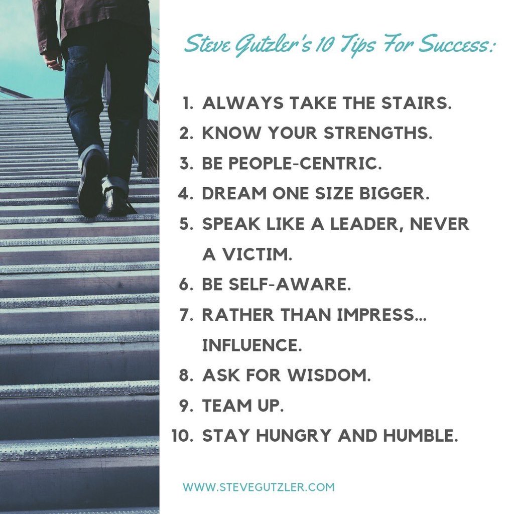 SteveGutzler's tweet photo. 10 Tips For Success:
#Success #Motivation #Leadership https://t.co/1AMljgcfzG