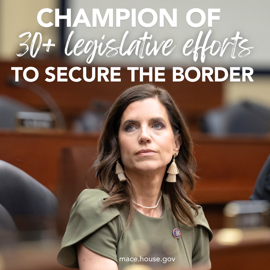 RepNancyMace's tweet image. We need to protect our women and children.  

We've introduced and supported over 30 legislative measures to secure the border and keep violent, illegal alien offenders out of our country.  

We're working hard, and we will never back down. Mace.House.Gov/SecuringtheBor…