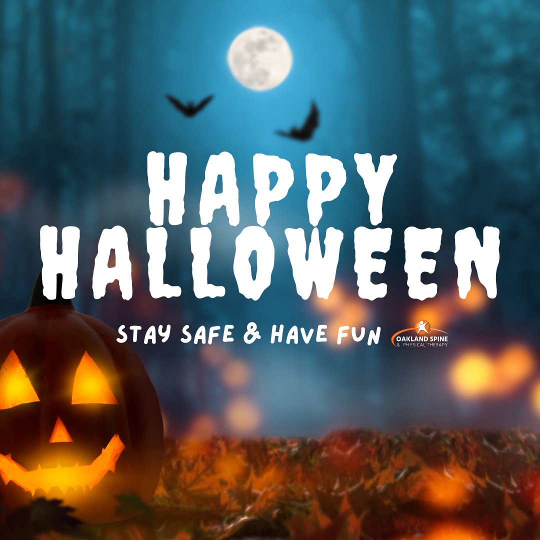 OaklandSpine's tweet photo. HAPPY HALLOWEEN!
Stay Safe and Have Fun! - from your OSPT Family! https://t.co/o7EfPII41L