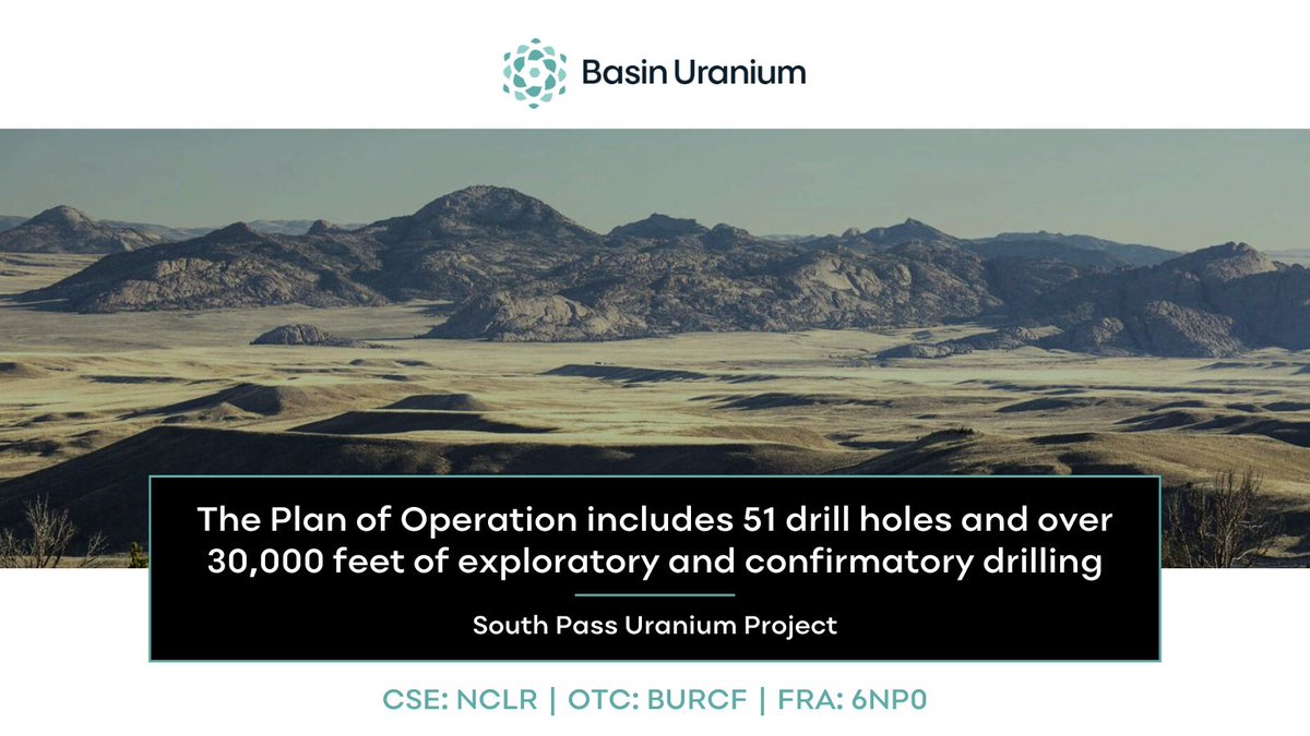 📝 We are moving forward with requests for proposals from contractors to facilitate future exploration at the South Pass project.

Read the update ➡️ stockmkt.info/47Pja3a
🇨🇦 $NCLR
🇺🇸 $BURCF
🇩🇪 FRA: 6NP0
juniormining #uraniummining #uraniuminvestor #miningstocks