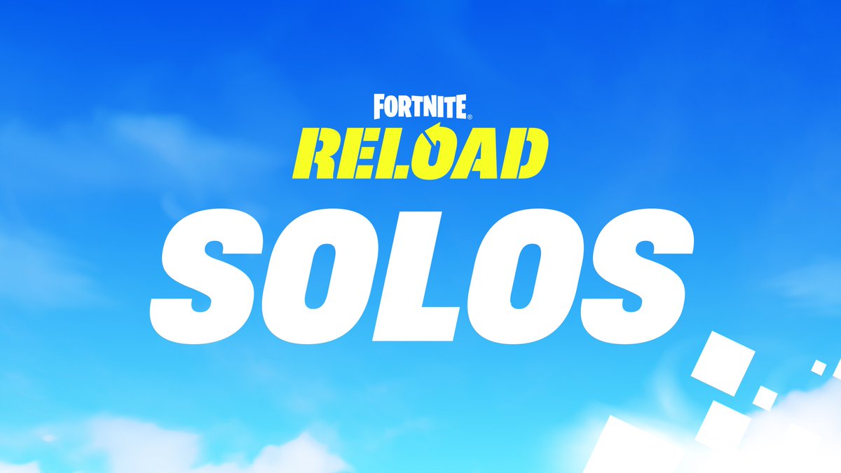 Fortnite's tweet image. It's time to Reload...SOLO ☝️

November 2nd.