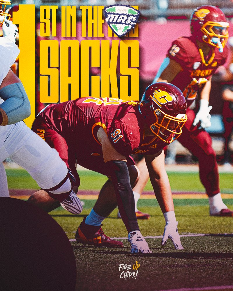 D-Line has been LOCKED IN 🔒

🔛🔝 of the MAC in Sacks and TFLs!

#FireUpChips🔥⬆️🏈 | #PTS