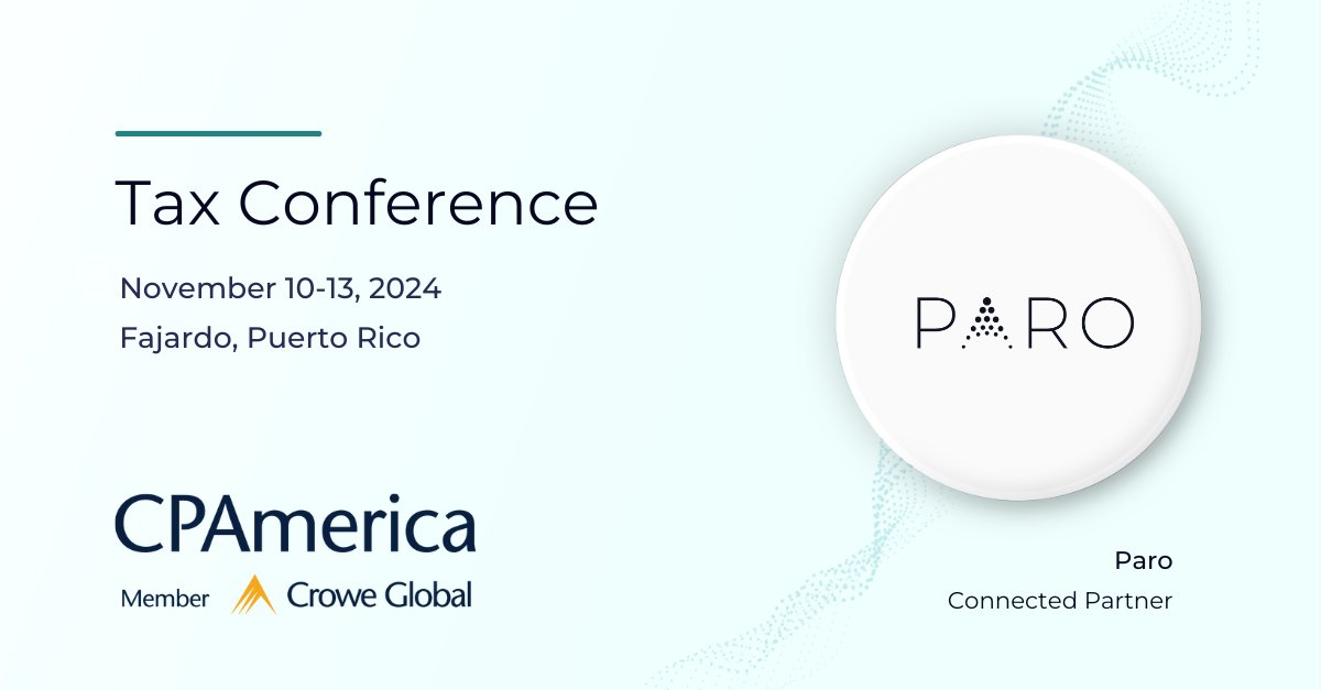 Paro (@paro_gobeyond) on Twitter photo We're heading to the <a href="/CPAmericaIntl/">CPAmerica, Inc.</a> Tax Conference Nov. 10-13 and will be ready to discuss all the ways we can help CPA member firms make this their best busy season yet. Attending? Stop by our booth! We're heading to the <a href="/CPAmericaIntl/">CPAmerica, Inc.</a> Tax Conference Nov. 10-13 and will be ready to discuss all the ways we can help CPA member firms make this their best busy season yet. Attending? Stop by our booth!