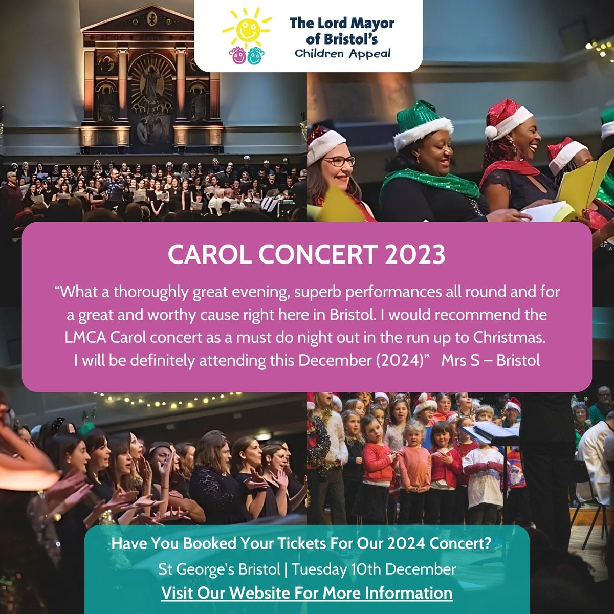 🎄✨ “What a thoroughly great evening, superb performances all round, and for a worthy cause right here in Bristol. A must-do night out before Christmas!” — Mrs. S, Bristol ✨🎄

Some fantastic feedback received by the committee for last years concert, thank you so much