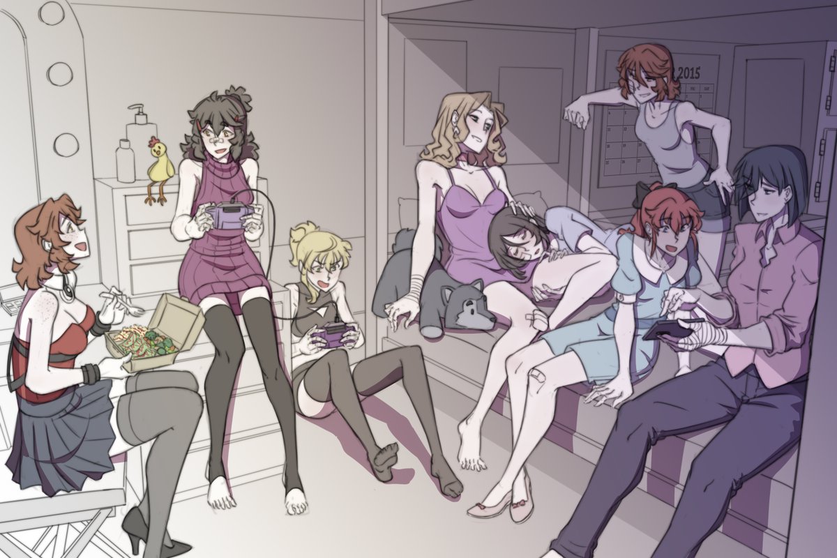 Kinktober Day 31:  Aftercare

Another month  complete, another month of the girls at work.  Finally they get to relax  for a while, and do what they really do best~