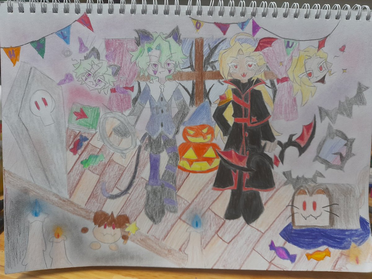 Neania_mew's tweet photo. Halloween ฅ⁠^⁠•⁠ﻌ⁠•⁠^⁠ฅ ❤️🥬🍋🎃
#cookieruntowerofadvantures
#lemonzestcookie
#kohlrabicookie https://t.co/RgY4UBuypw