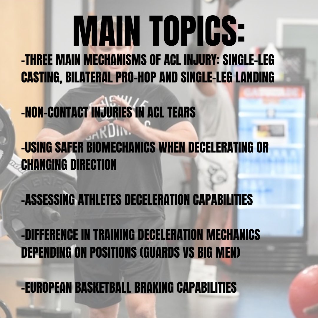 Lovrom12's tweet photo. 🎙️ exciting new episode!! I’m joined by biomechanics and sports performance specialist Adam Petway to tackle a topic every Basketball S&amp;C coach will appreciate (I hope 😅): deceleration and reason/mechanics behind ACL injury. 🏋️⚡️

https://t.co/usQxrSFGNc https://t.co/DldVVYUGFA