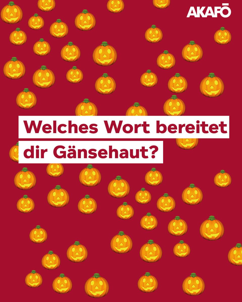 AKAFÖ (@akafoe) on Twitter photo Süßes, sonst gibt's Saures! 🎃
Wovor gruselts euch so, wenn ihr an die Uni denken müsst? Lasst es uns in den Kommentaren wissen. 👇 Süßes, sonst gibt's Saures! 🎃
Wovor gruselts euch so, wenn ihr an die Uni denken müsst? Lasst es uns in den Kommentaren wissen. 👇