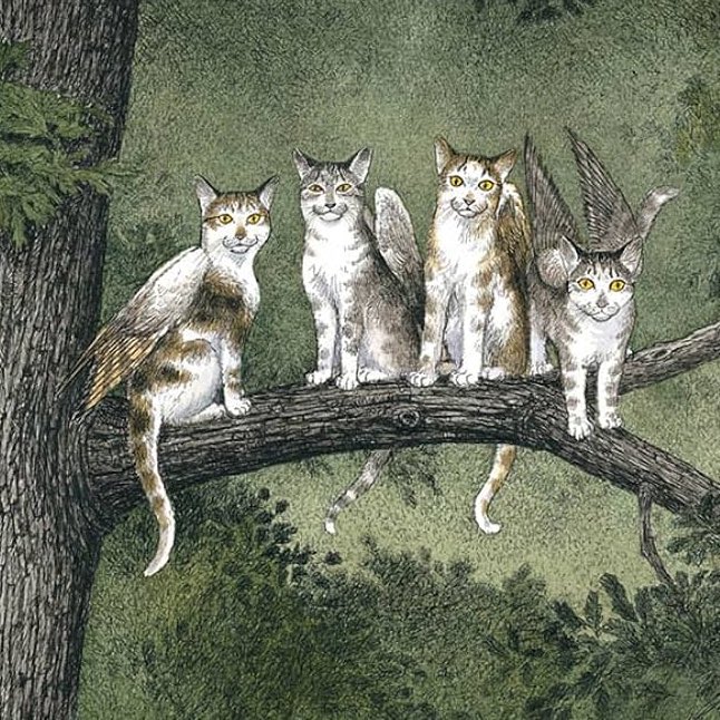 One last Catwings illustration for the month.

I seriously thought I was the only one who knew about these books and I was surprised to see how many of you were familiar with the series. Thank you for sharing the love and I’m excited to get some pages made!