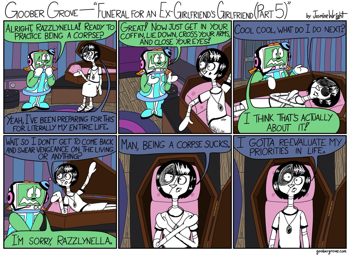 Goober Grove - Funeral for an Ex-Girlfriend's Girlfriend (Part 5)
Georgetta helps Razzlynella prepare for her big day.