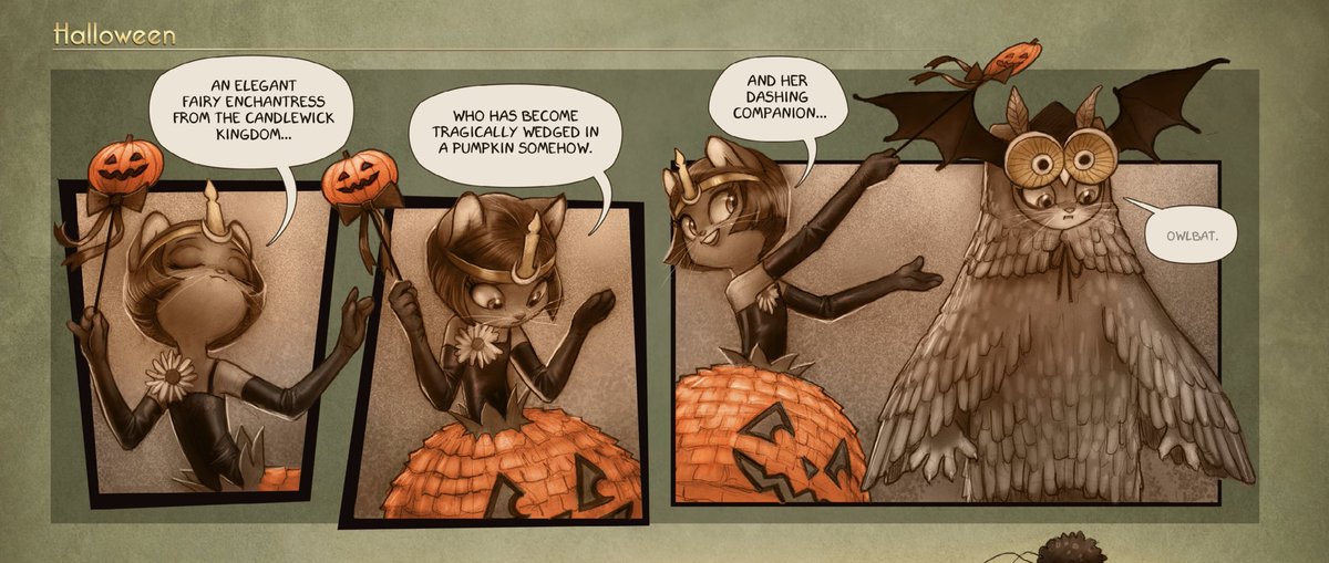 Happy Halloween from Ivy Pepper!!😸🎃💛♣️

Ft. <a href="/Daily_Freckle/">🧡Daily Freckle🧡 (paused)</a>! 

#Lackadaisy #LackadaisyIvy #IvyPepper #Halloween