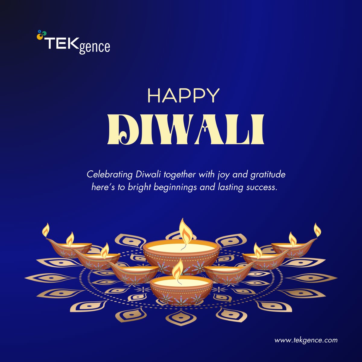 TekgenceINC's tweet photo. Happy Diwali from Tekgence!

May this Diwali bring you joy, prosperity, and success in every endeavor.

Let's continue to shine brighter together, spreading positivity and building stronger connections.

Wishing everyone a safe and sparkling Diwali! ✨

#HappyDiwali https://t.co/XJaEXeoLQG