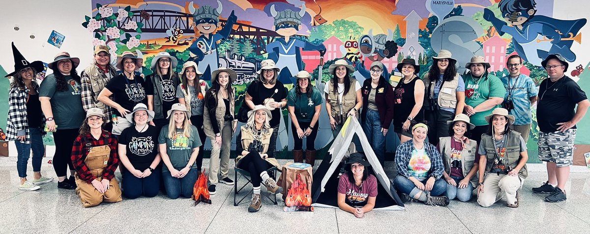MPSbiedermann's tweet photo. We are a bunch of happy CAMPERS at Gardens today! #MEMSPAchat #Campers #HappyHalloween https://t.co/5VK6WC5d53