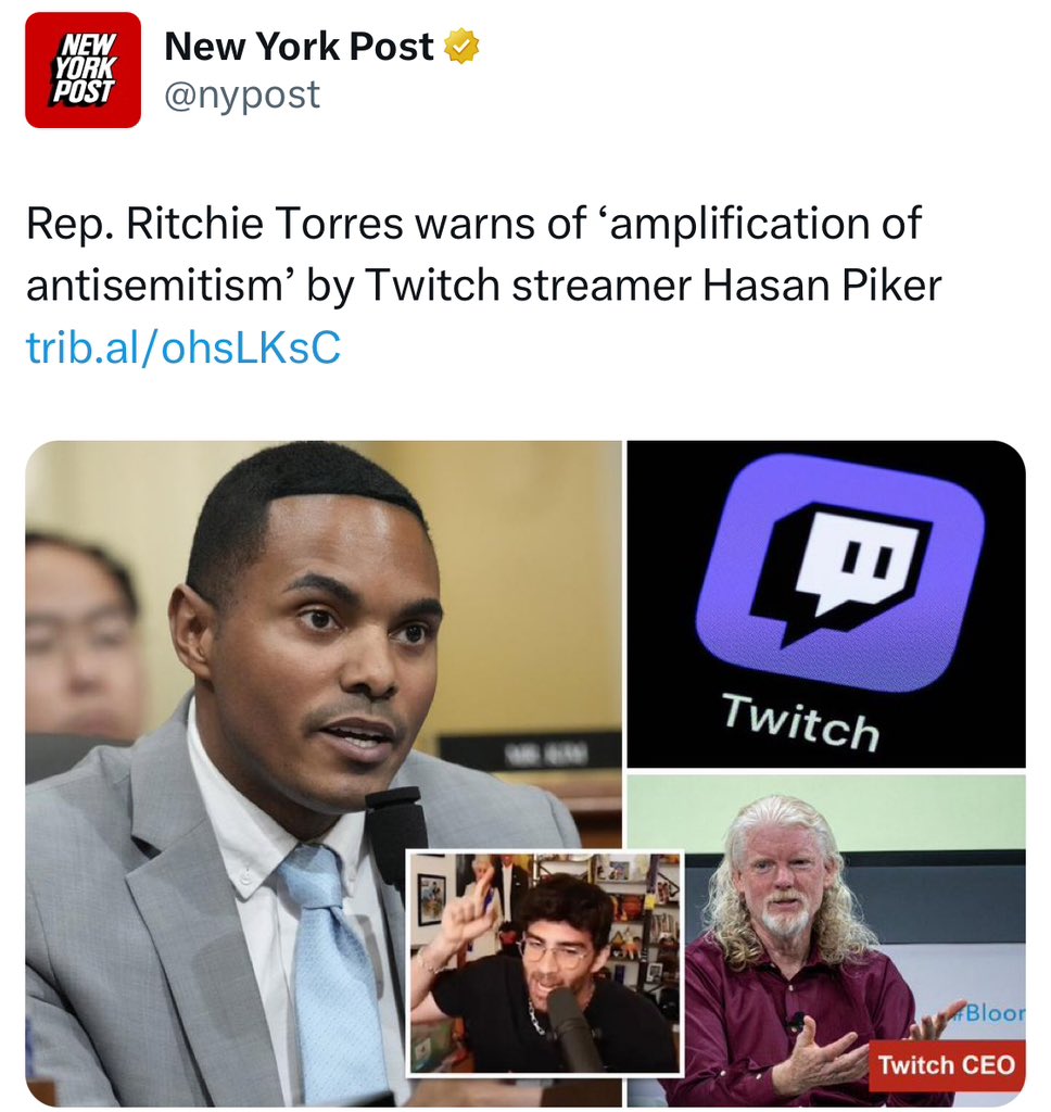 Hasan Piker, who alternately denies and defends the sexual violence of October 7th, is the antisemitic voice of a systematically antisemitic social media platform known as Twitch.  

If the KKK and the Neo-Nazi movement were a social media platform, it would be Twitch under the