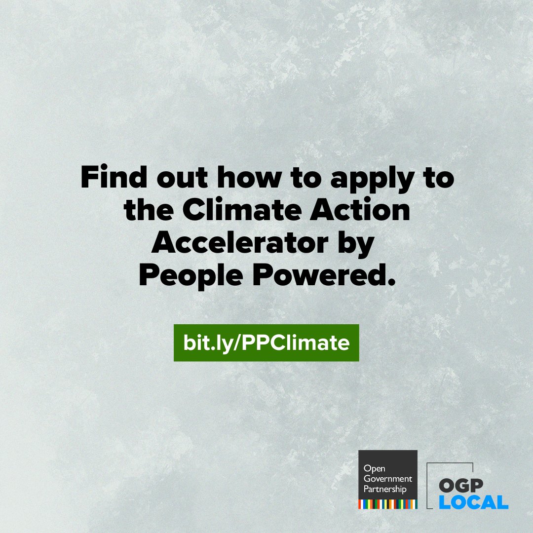 Learn how you can apply to <a href="/PeoplePowrd/">People Powered</a>'s Climate Democracy Accelerator at: bit.ly/PPClimate

#WorldCitiesDay #OGPLocal