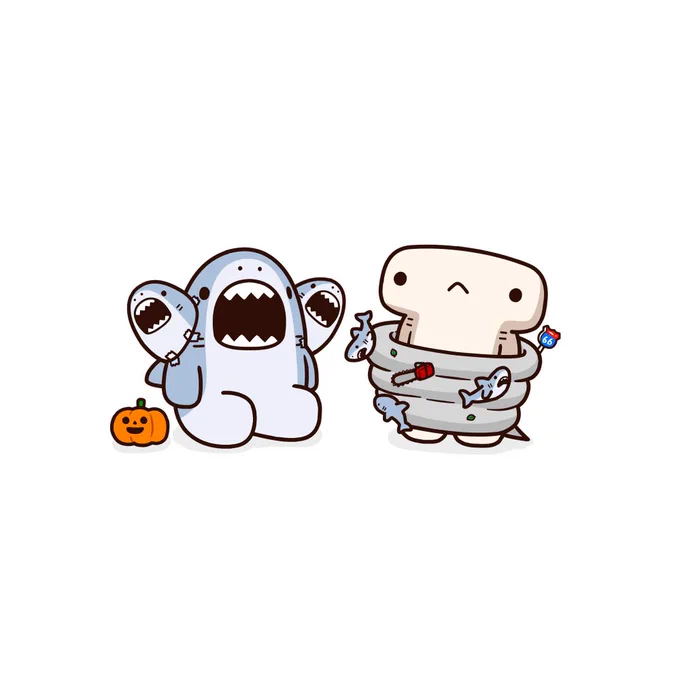 仮装するサメたち #HappyHalloween