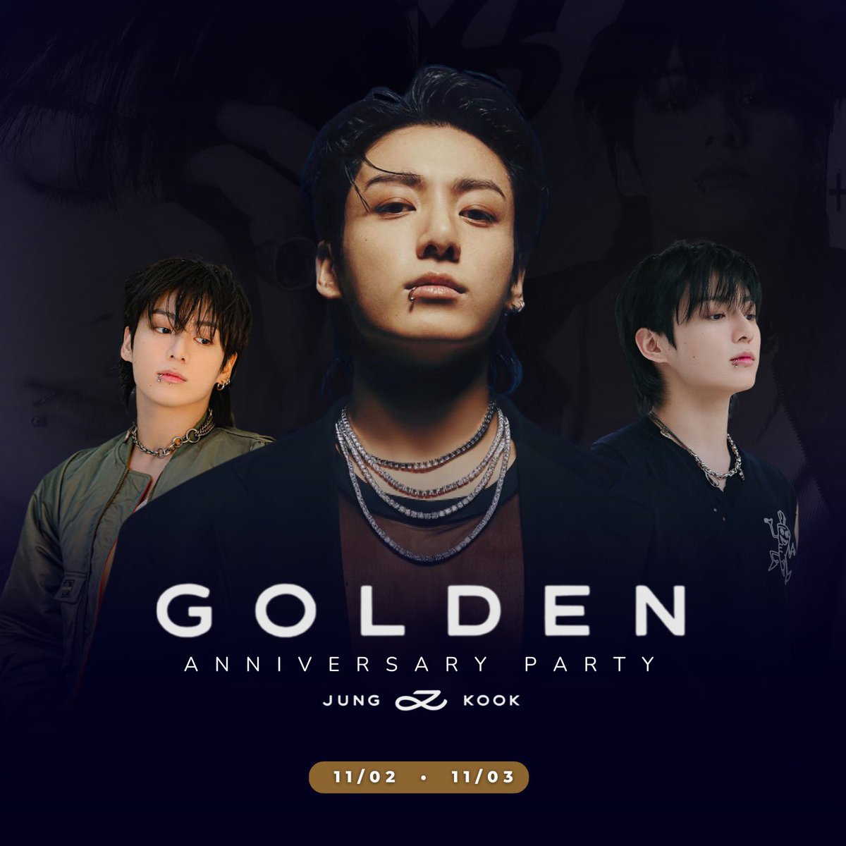 KookCharts's tweet photo. Join us in a big event for Golden’s anniversary! Read the poster, check what your team is according to your birth month and let the battle begin!

Team Shine VS. Team Substance VS. Team Solid

Round 1: 11/02- 9AM KST
Round 2: 11/03 - 9AM KST https://t.co/jJRuHKIs8X