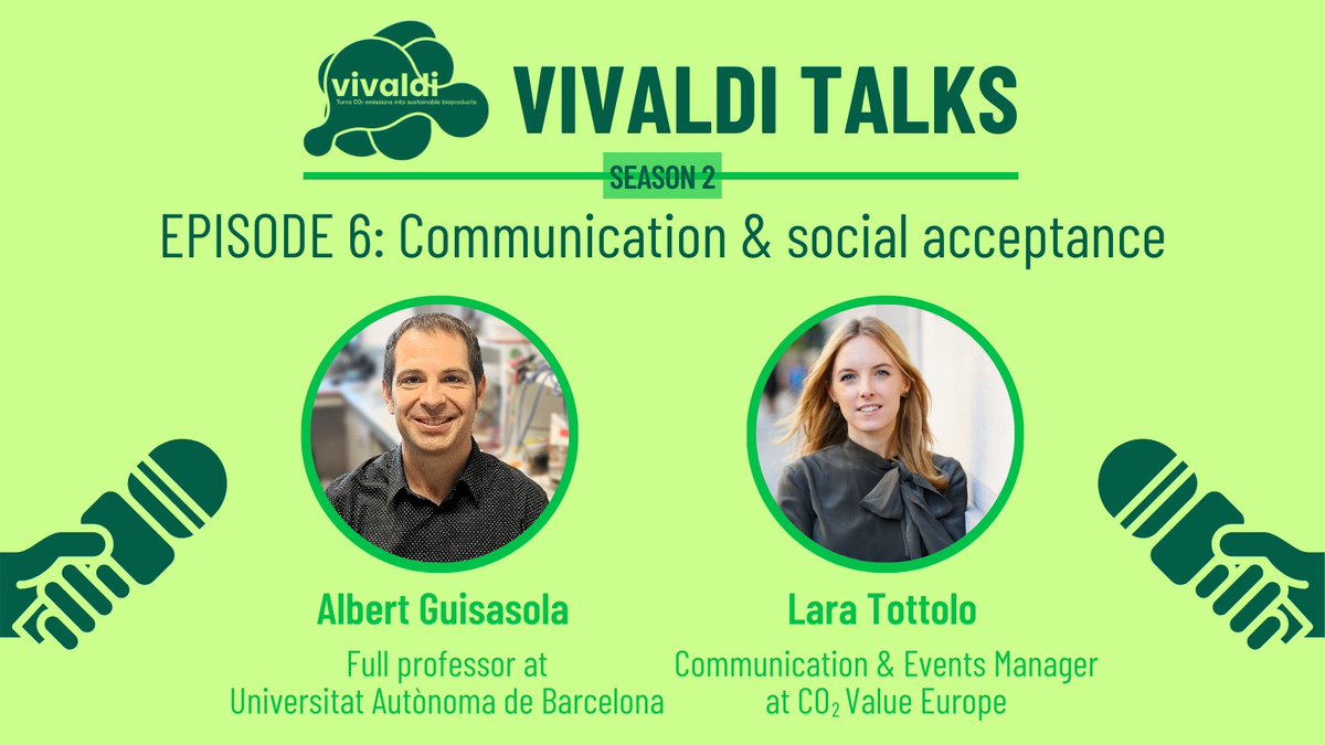 Vivaldi_project's tweet photo. 📺 The 2nd season of #VIVALDItalks is here!

We start with an interview with our project coordinator, @AlbertGuisasola, and our communication officer, Lara Tottolo. They discuss key messages, how policymakers &amp; projects interact, and social acceptance.

➡️ https://t.co/6qFP8jPXhj https://t.co/OPZxUufRe1