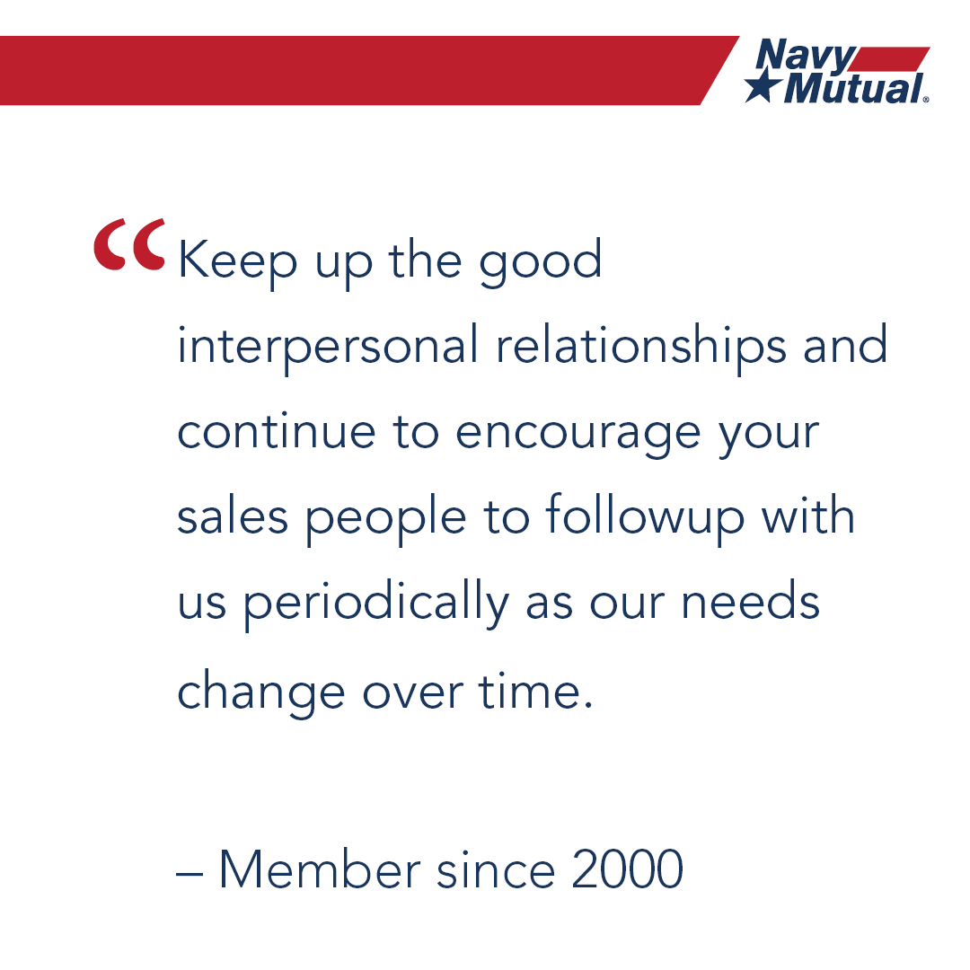 NavyMutual's tweet photo. #TestimonialThursday https://t.co/RZRmPhIiXP