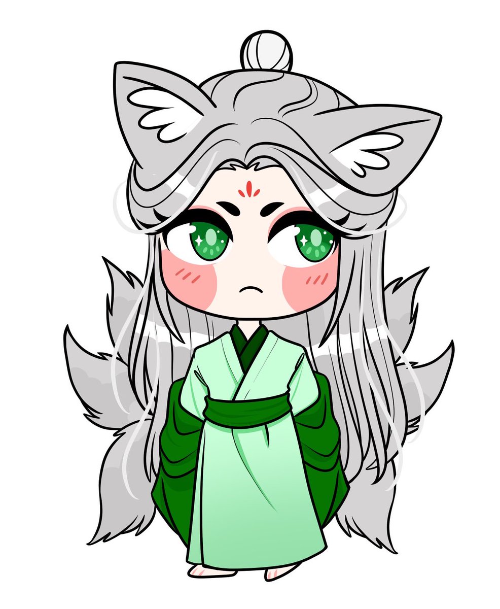 Day twenty nine! Prompt was chibi / animal and do I combined the two for some hulijing Shen Jiu! 

[ #svsss #shenjiu #mxtxtober2024 ]