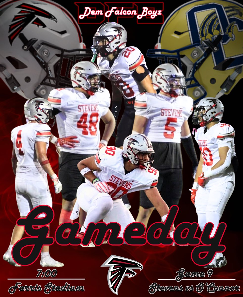 🗣️IT’S GAME DAY!

🆚 O’Connor
🏈 7:00 PM
📍Farris Stadium
📺 TSP Live Stream

#WeAreDFB | #DemFalconBoyz