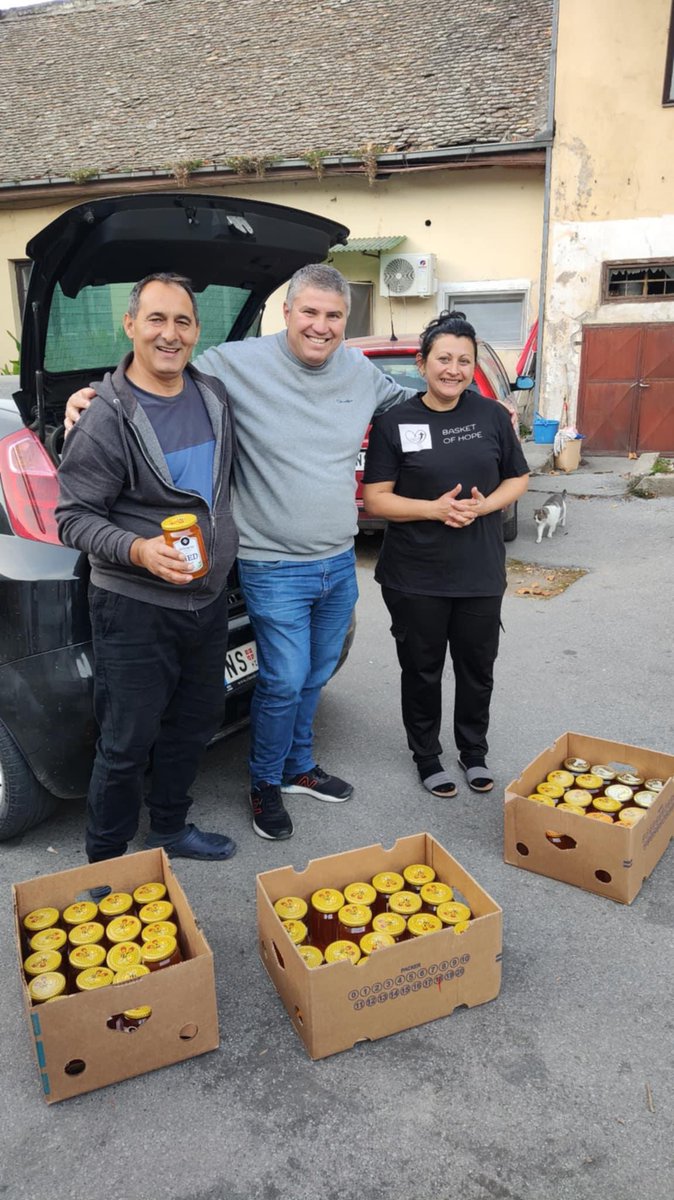 BasketOfHopeCAN's tweet photo. Spreading a little sweetness this season🍯

We are thrilled to announce that we partnered with a local beekeeper in Serbia to purchase 60 jars of honey to include in our food packages for families in need!

#serbia  #nourishment #sweet #foodpackage #basketofhope #charity #donate https://t.co/3XoXaTN7YO