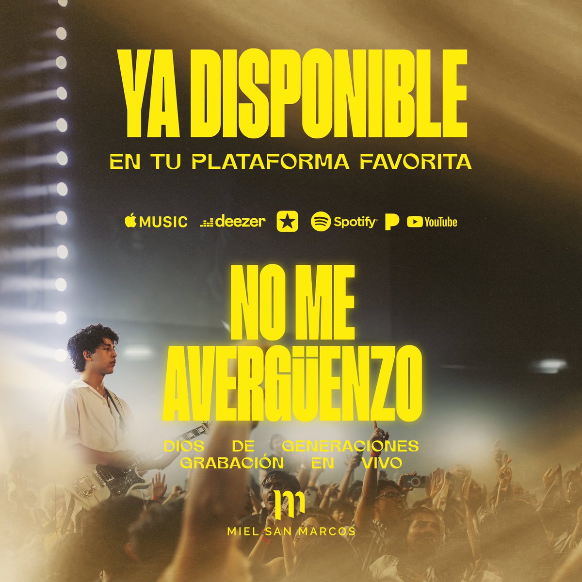 📣🚀 YA DISPONIBLE El primer sencillo “NO ME AVERGÜENZO DEL EVANGELIO “ del álbum Dios de Generaciones. 
Amamos ésta verdad! Romanos 1:16 - Jesús es la buena noticia; El murió para que tengamos vida eterna- 

#mielsanmarcos #nomeavergüenzodelevangelio