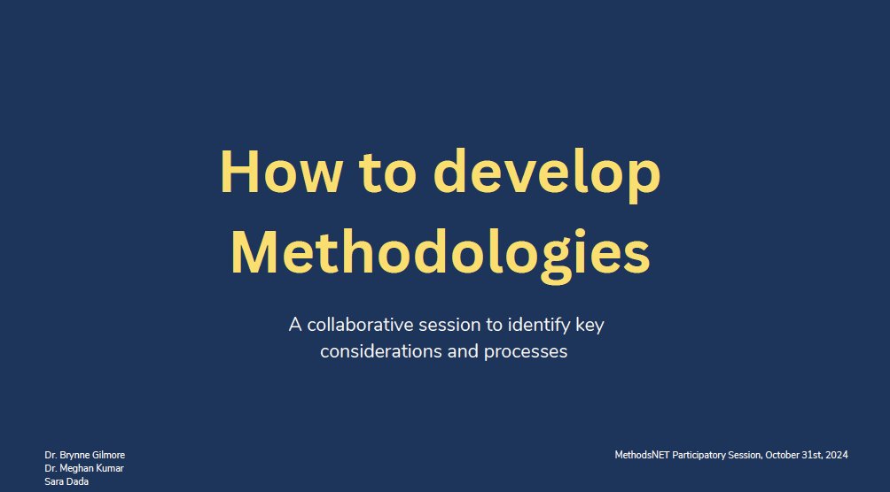 dadasara3's tweet image. Join our session happening NOW at @MethodsNET in LECL85 #methodsnet
