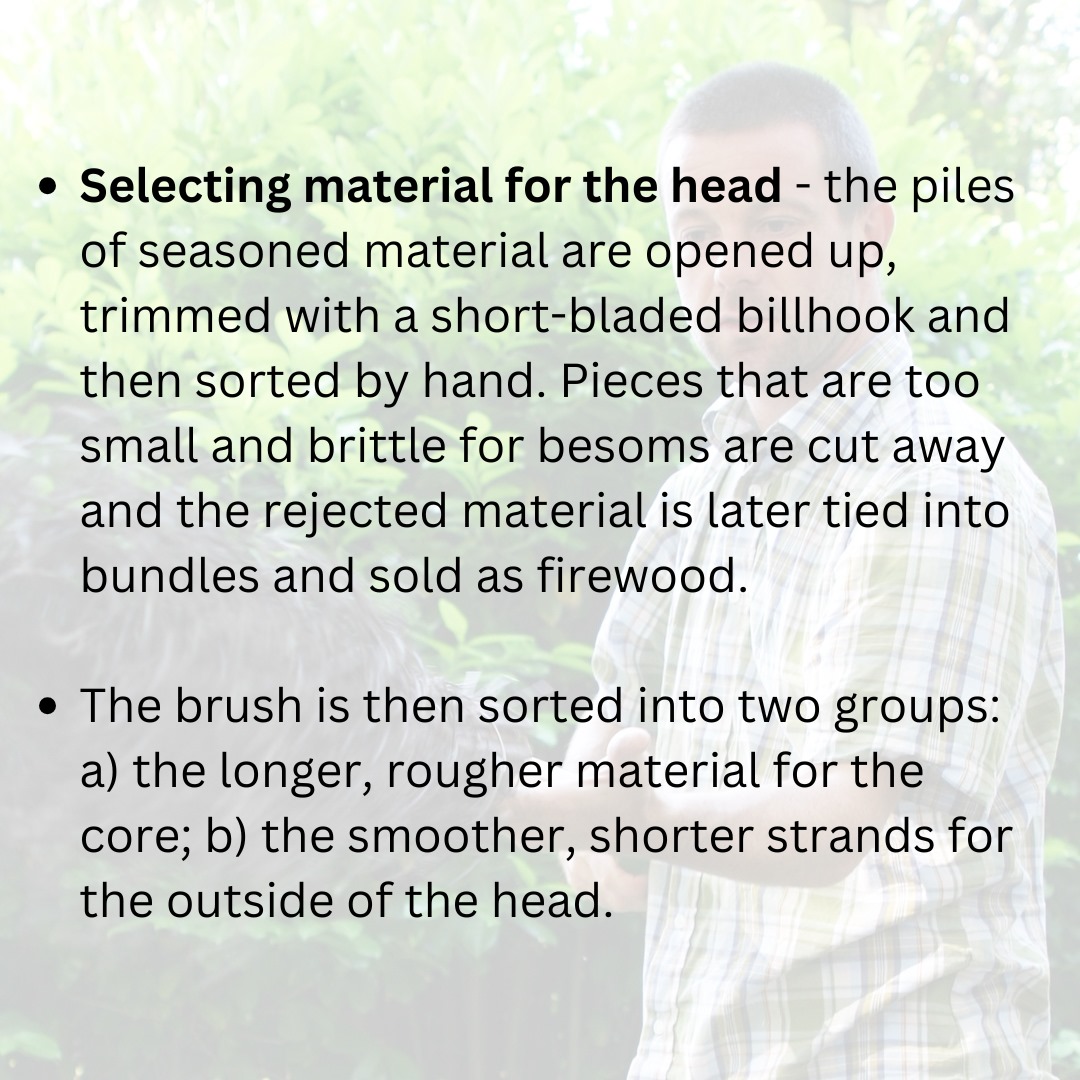 heritage_crafts's tweet photo. This week’s #craftfocus is broom making.
The making of brooms, also known as ‘besoms’ or ‘besom brooms’, consists of a bundle of twigs (often birch) tied around a stick.
Images: Adam King, taken by Paul Felix
#heritagecrafts #craftfocus #broommaking #halloween https://t.co/BXTTWuCKoX