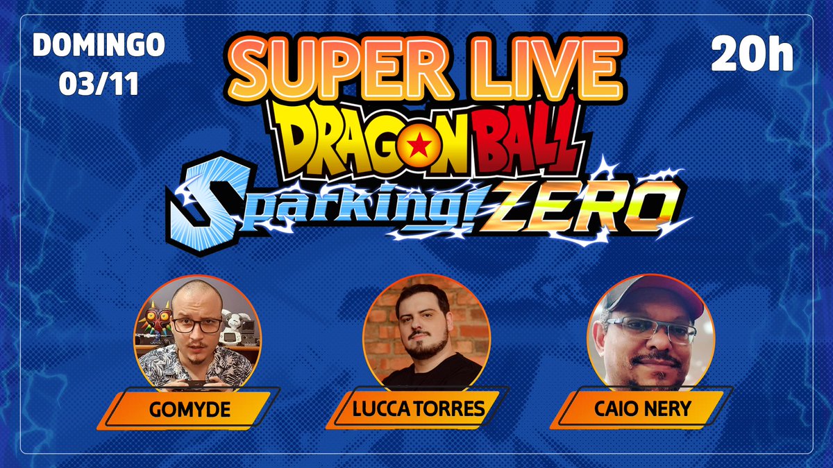 Galera, domingão eu, <a href="/Gomyde/">Gomyde</a> e <a href="/CNery78/">Caio Nery - Area78</a>  vamos fazer uma SUPER live sobre Dragon Ball Sparking Zero. Vai acontecer no canal do Gomyde as 20h Espero vocês lá! 

Link do canal: youtube.com/@LucasGomyde