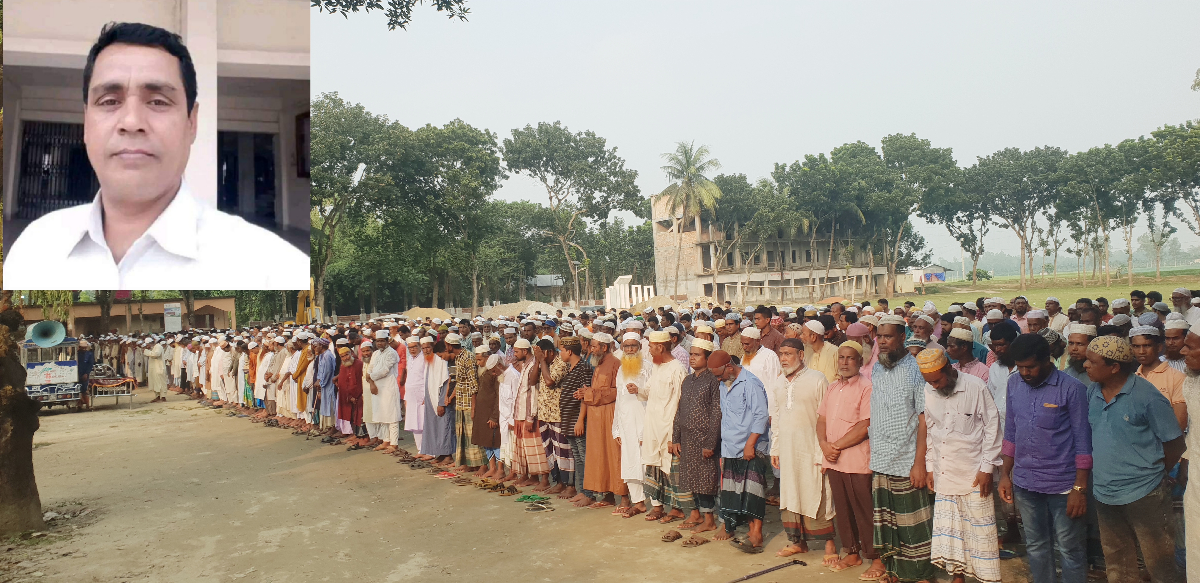 মাদারগঞ্জে এসিল্যান্ডের গাড়ী চালক স্বাধীন এর মৃত্যুতে ইউএনও- এসিল্যান্ডের শোক