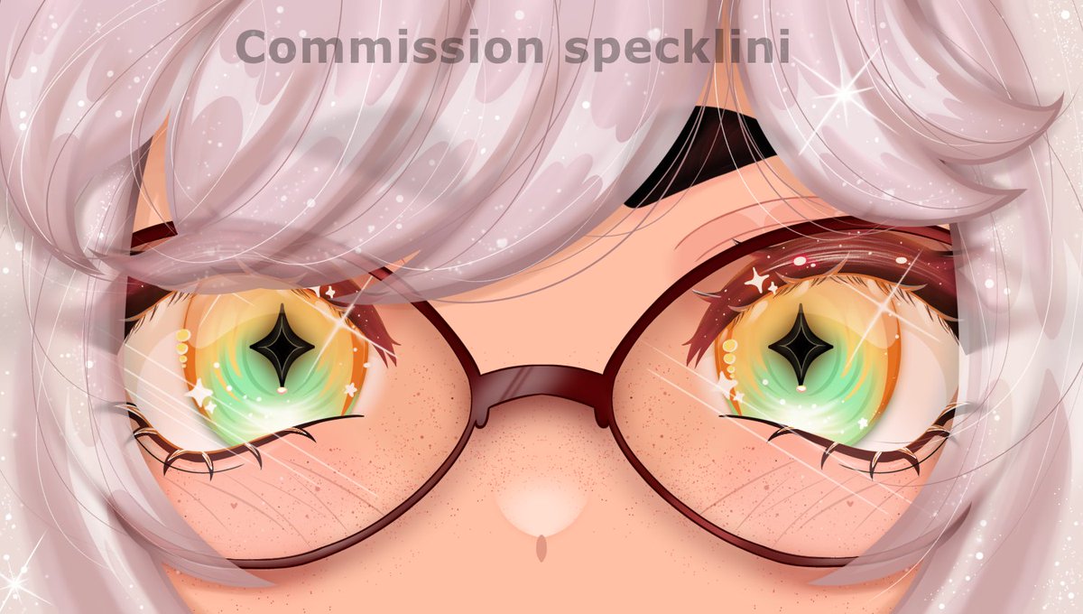 Specklini's tweet image. An eye banner c0mm I did for @FerraTheBat ahhhh her design is so cute- please go check her out :3

#vtubercomm #vgen #vgencomm #vtuberart