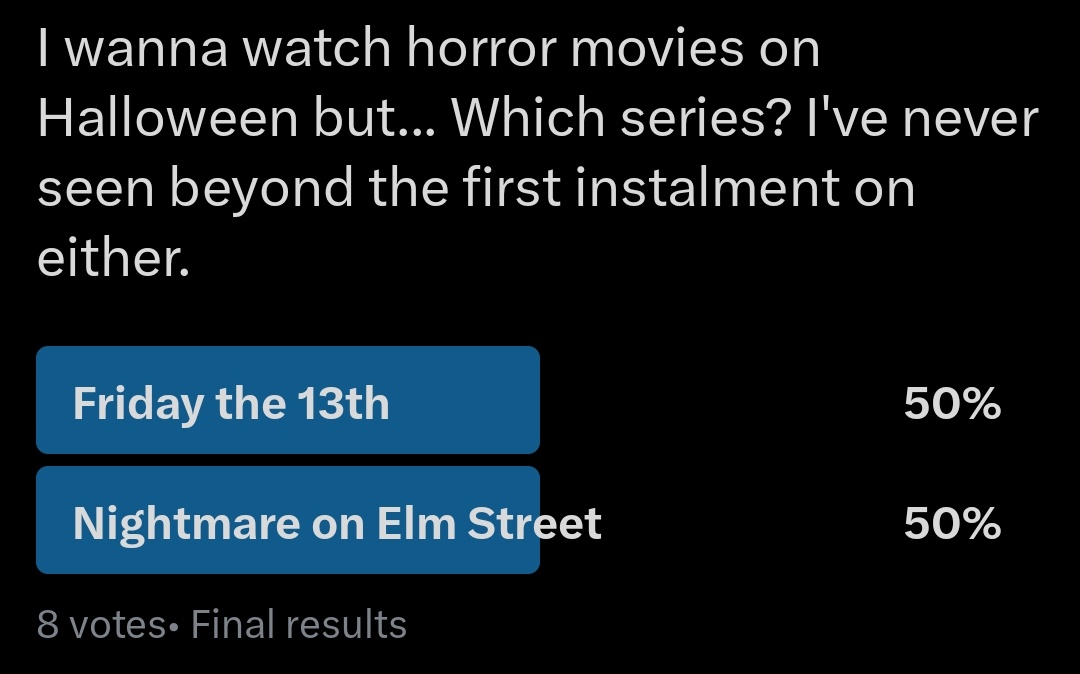 Yes, very helpful xD

Decided on Nightmare on Elm Street